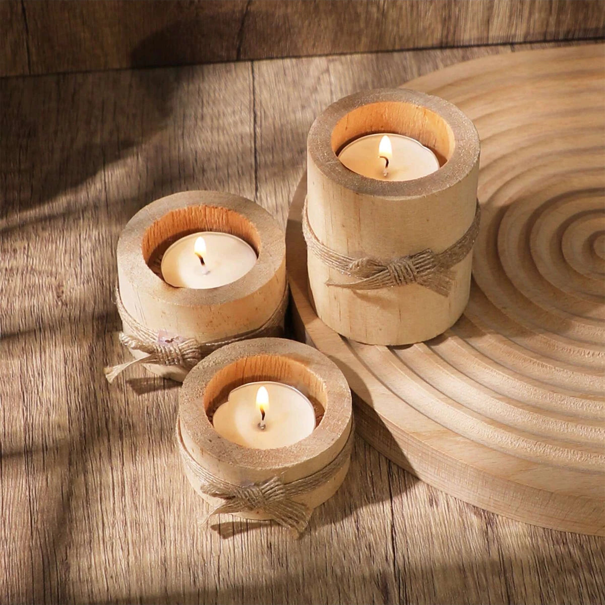Handcrafted Wooden Tealight Holder