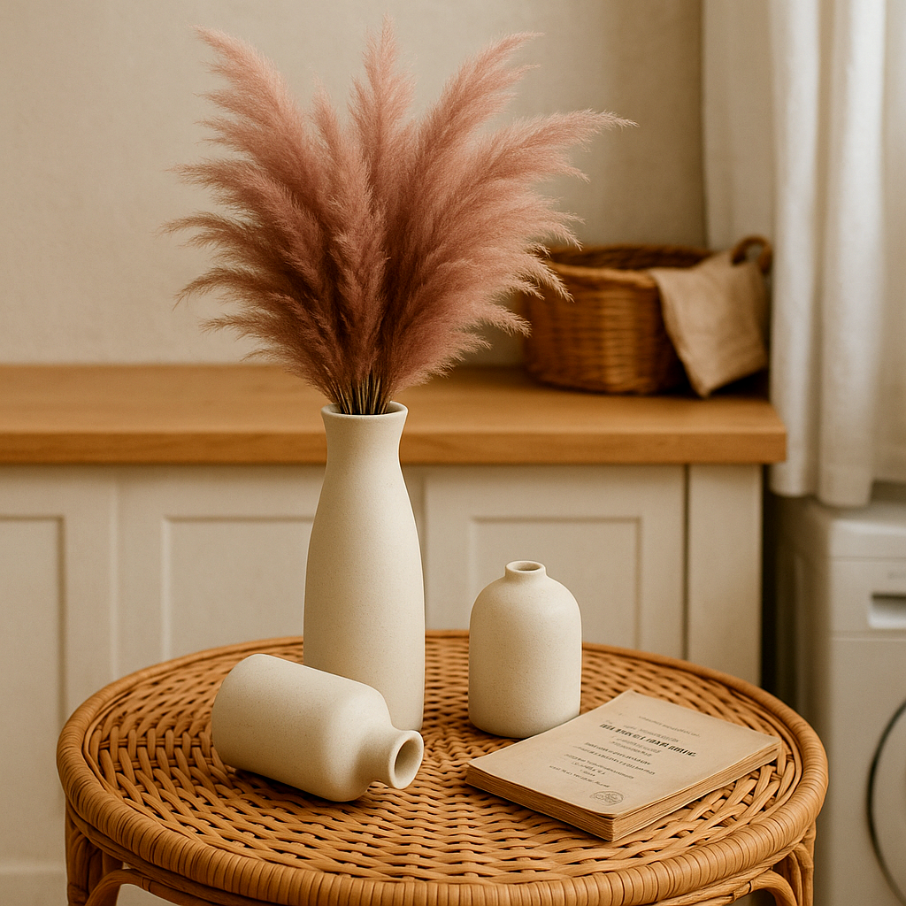 Matte Ceramic Vase Trio