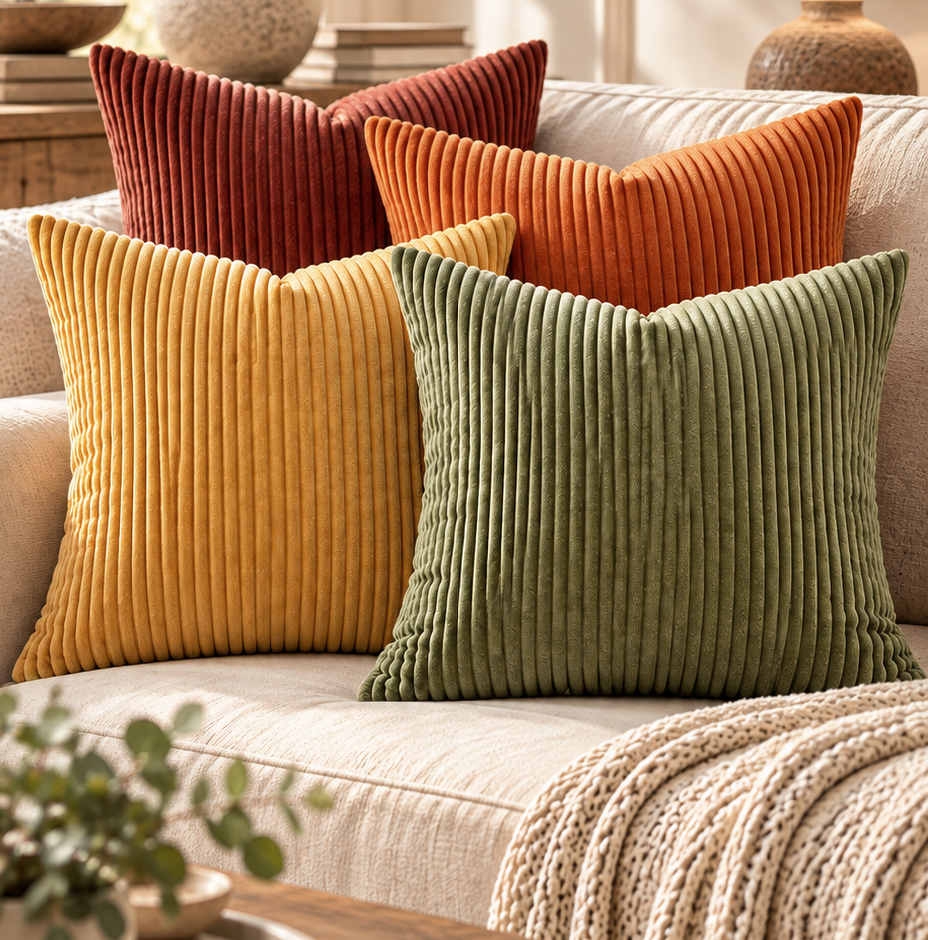 Autumn Corduroy Cushion Covers
