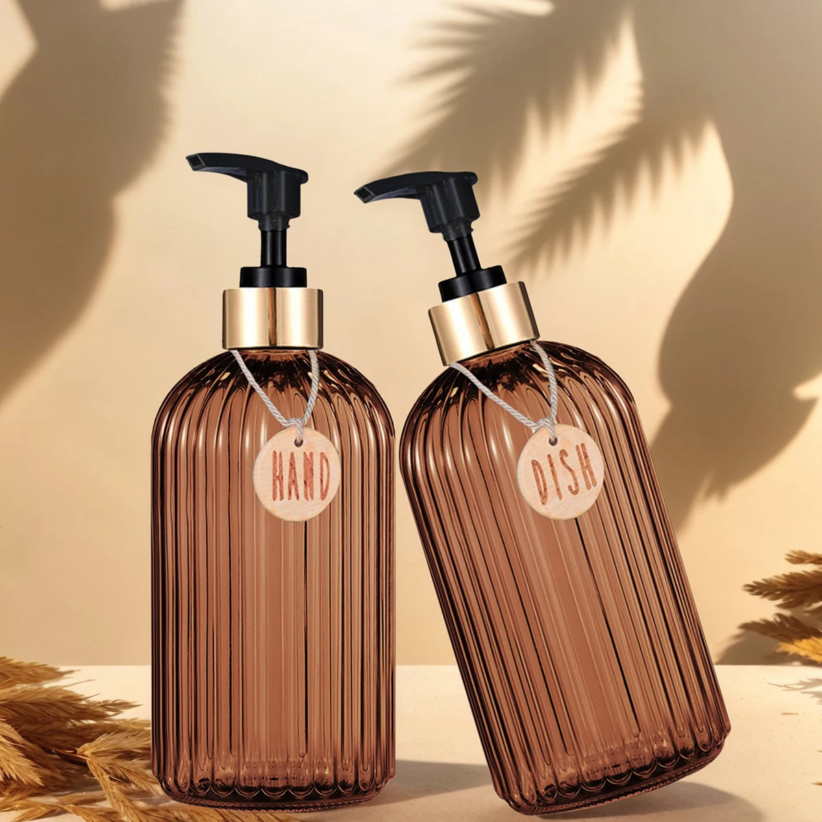 Amber Refillable Dispenser Set ± Tray