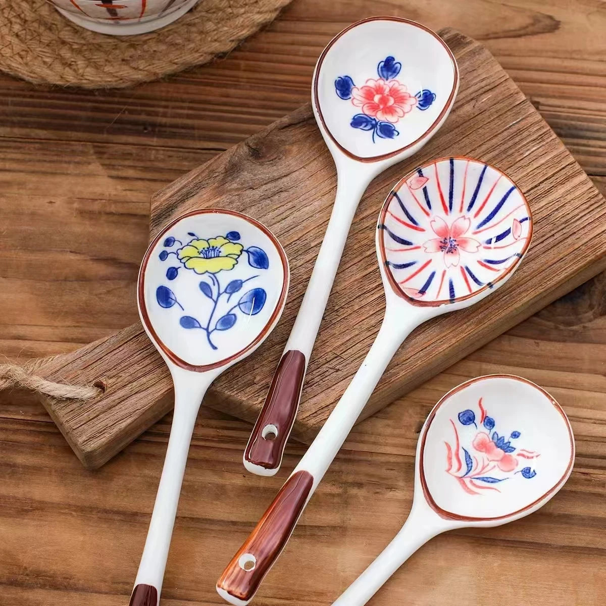 Hand-Painted Ceramic Spoon Gift Set