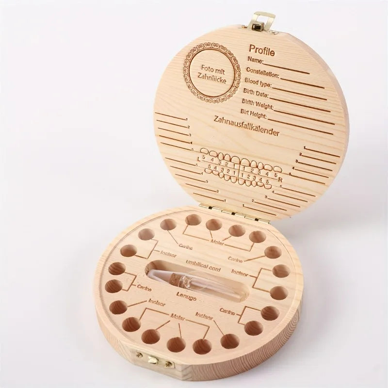 Wooden Baby Tooth Keepsake Box