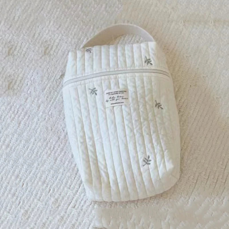 Embroidered Quilted Nappy Bag