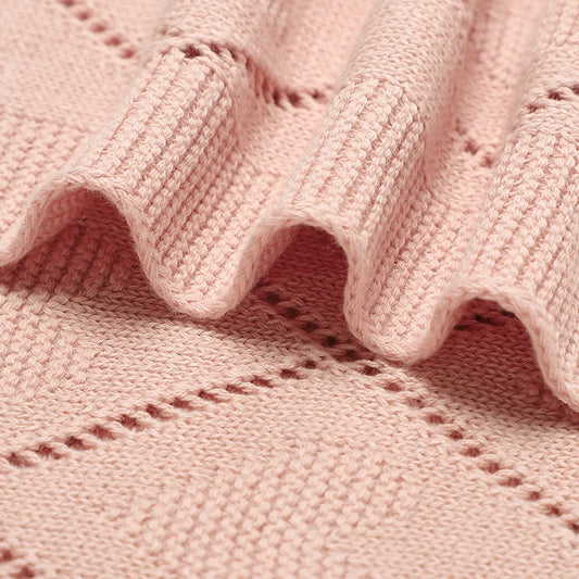 Soft Diamond Knit Baby Blanket