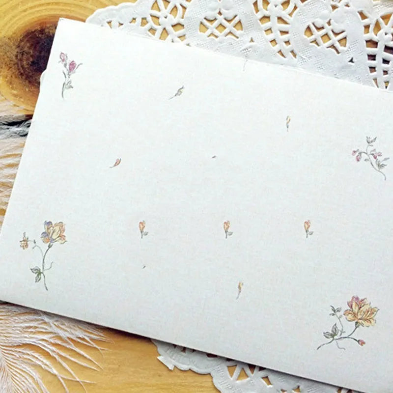 Watercolor Floral Envelopes – Set of 10