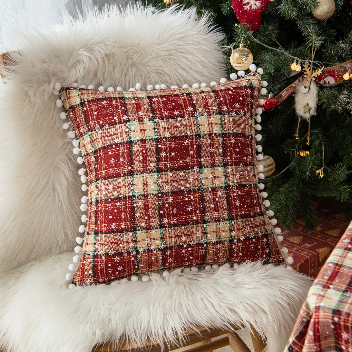 Christmas Tartan Pillow Cover - 45 x 45cm