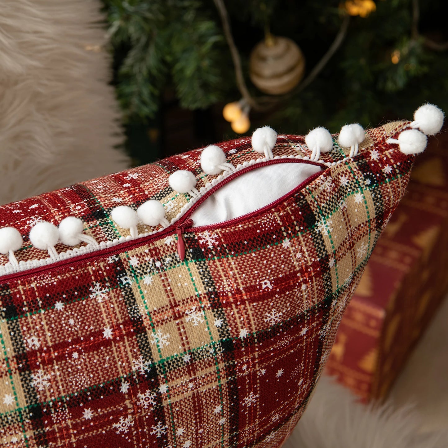 Christmas Tartan Pillow Cover - 45 x 45cm