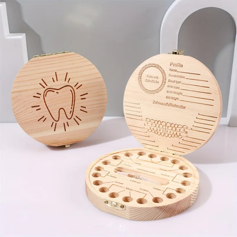 Wooden Baby Tooth Keepsake Box