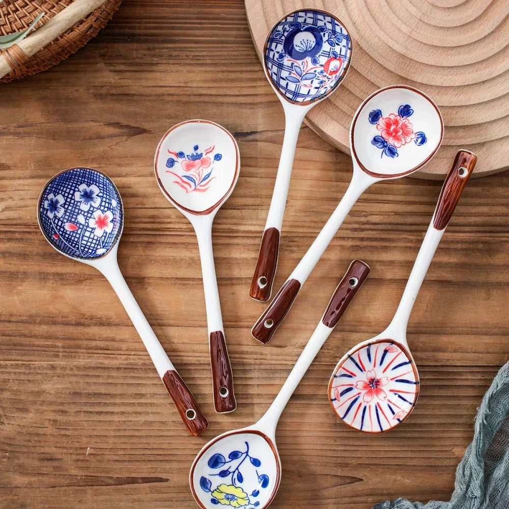 Hand-Painted Ceramic Spoon Gift Set