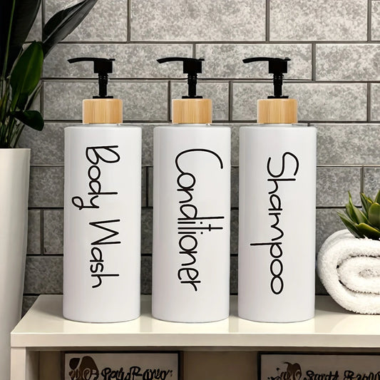 Matte Refillable Bathroom Dispenser Set