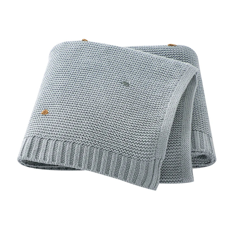 Soft Knit Pom Blanket