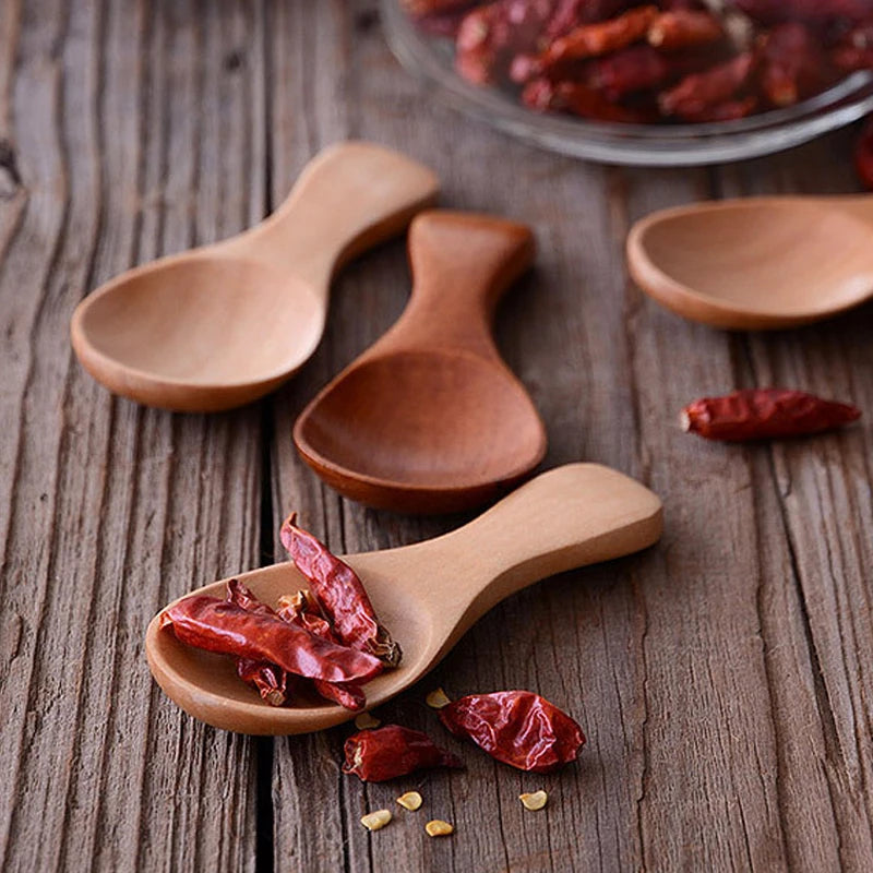 4pcs Mini Wooden Spice Spoons