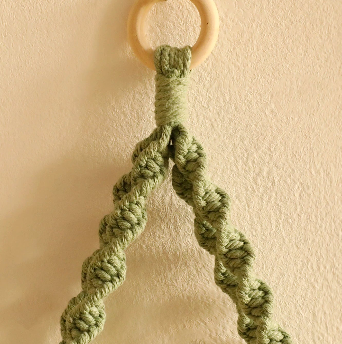 Boho Leaf Macramé Hanging Shelf