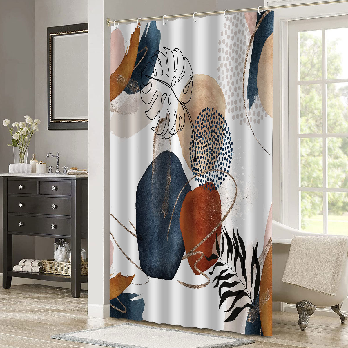 Boho Waterproof Shower Curtain - 183 × 183 cm