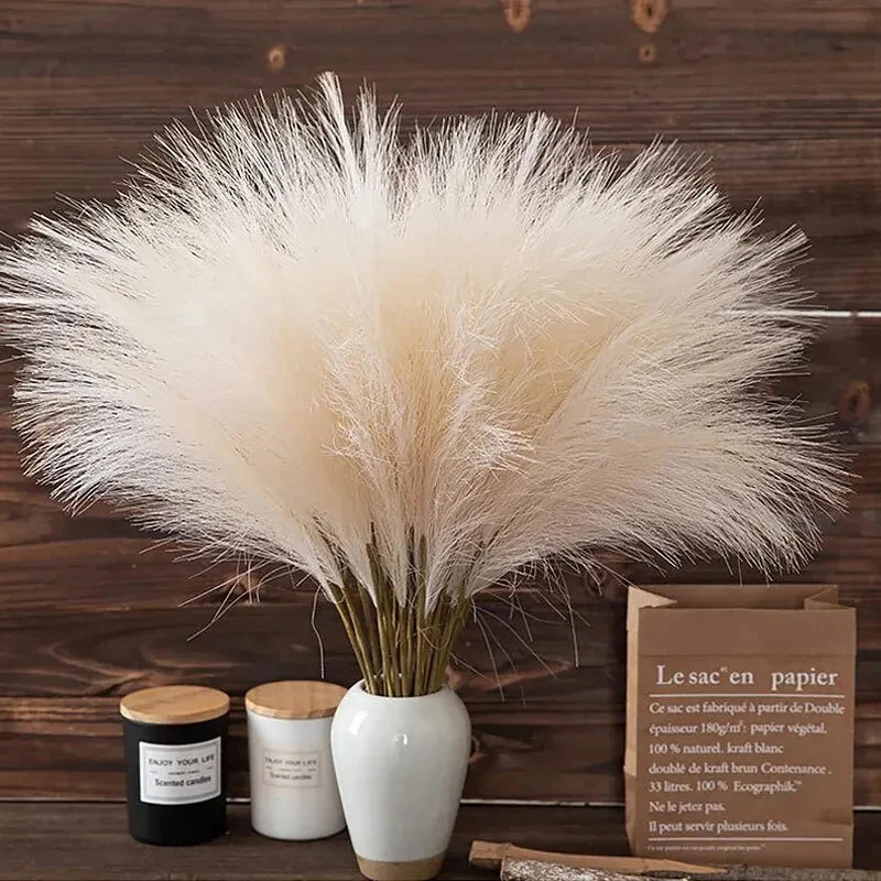 10pcs Faux Pampas Grass Decorative Stems
