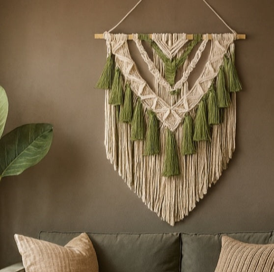 Layered Macramé Boho Wall Hanging