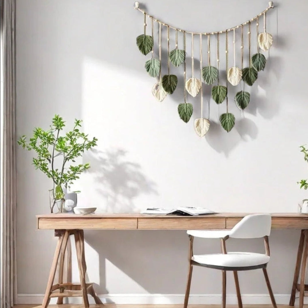 Boho Macramé Leaf Garland