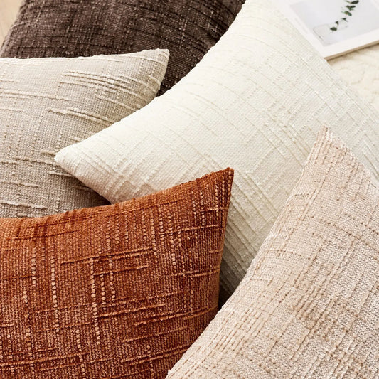 Chenille Bamboo Texture Cushion Cover