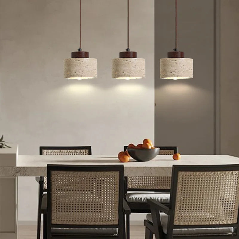 Japandi Stone Pendant Light