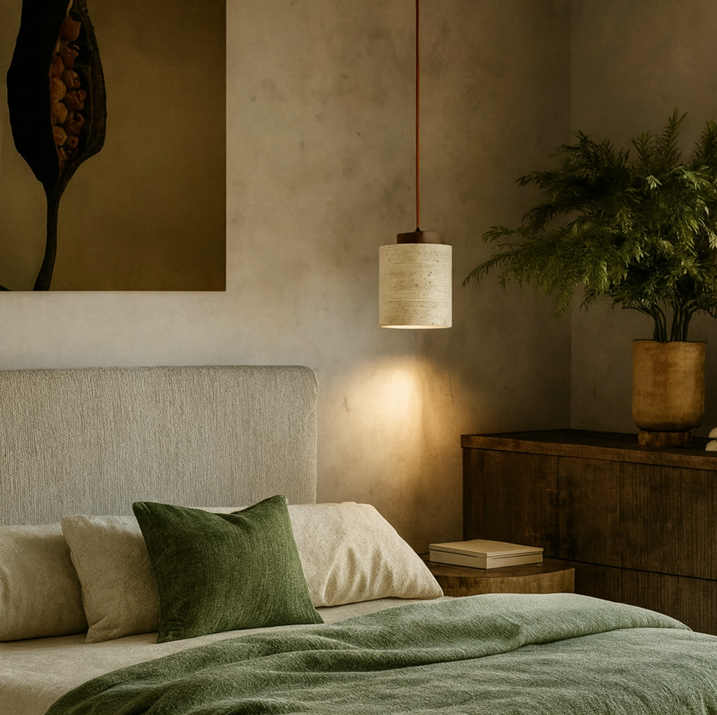 Japandi Stone Pendant Light