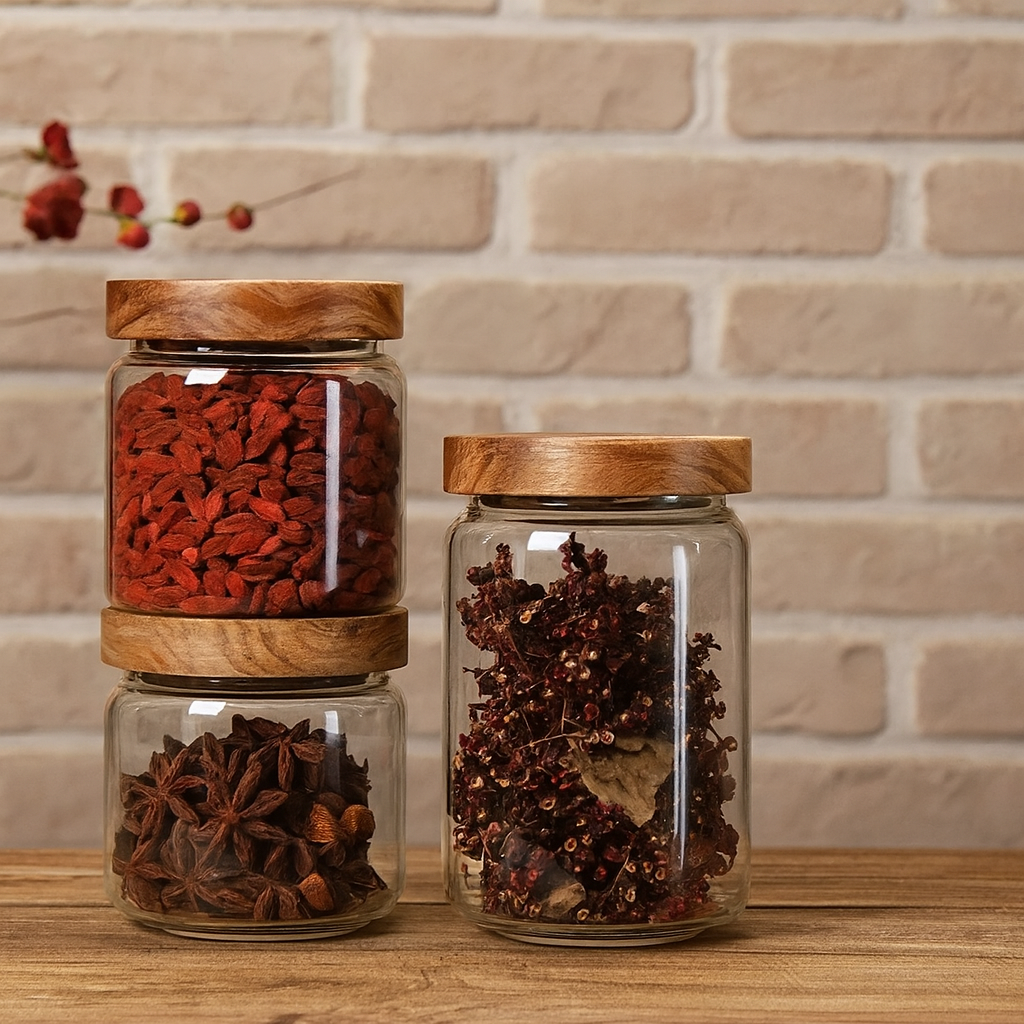 Glass Storage Jar – Wooden Lid