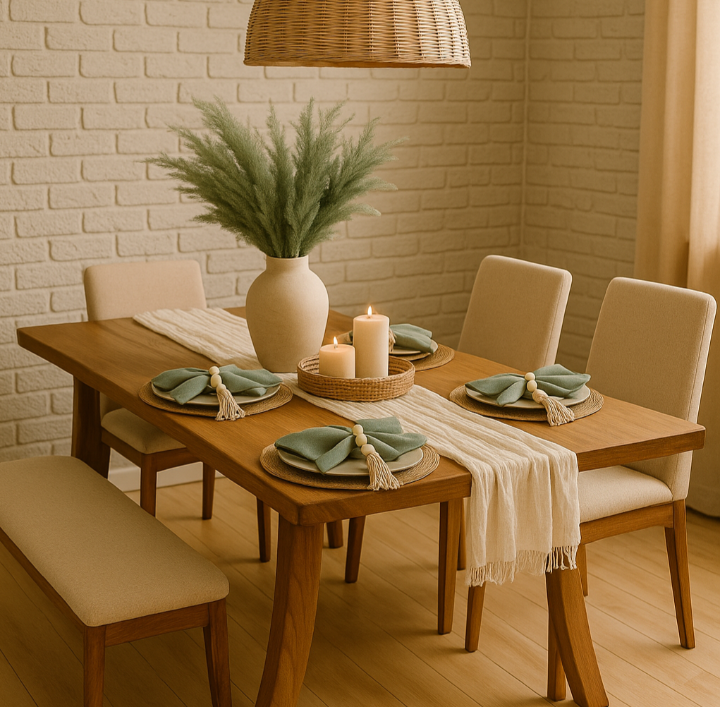 Wood Bead Tassel Garland | Napkin Rings