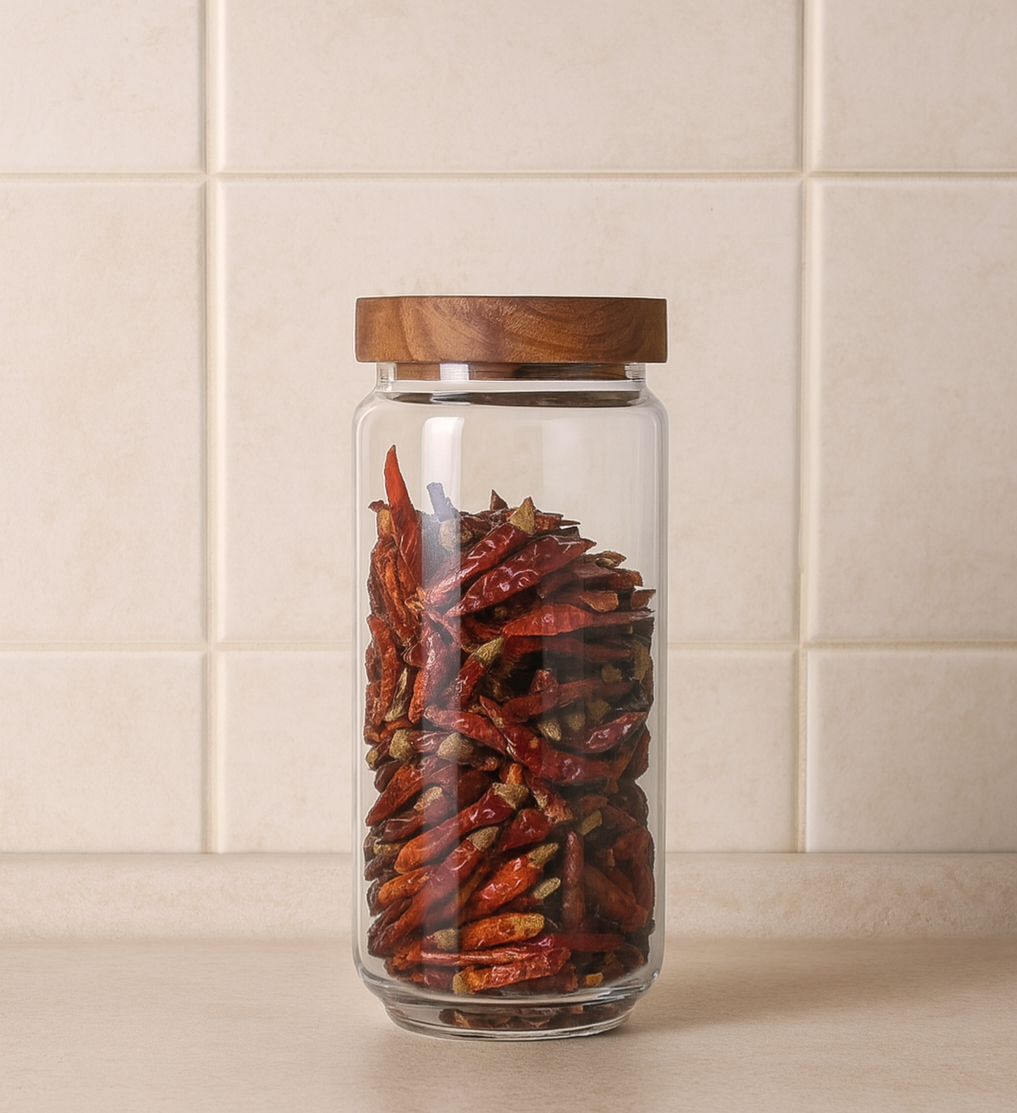 Glass Storage Jar – Wooden Lid