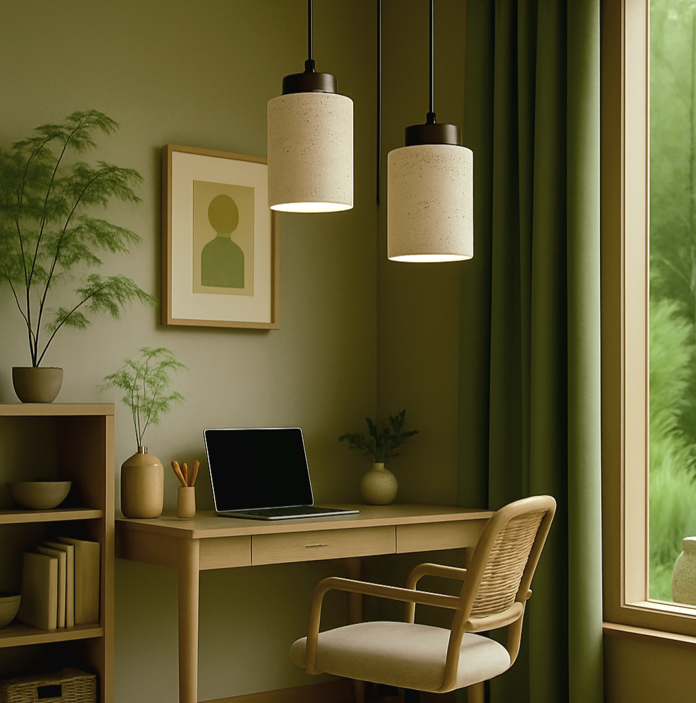 Japandi Stone Pendant Light