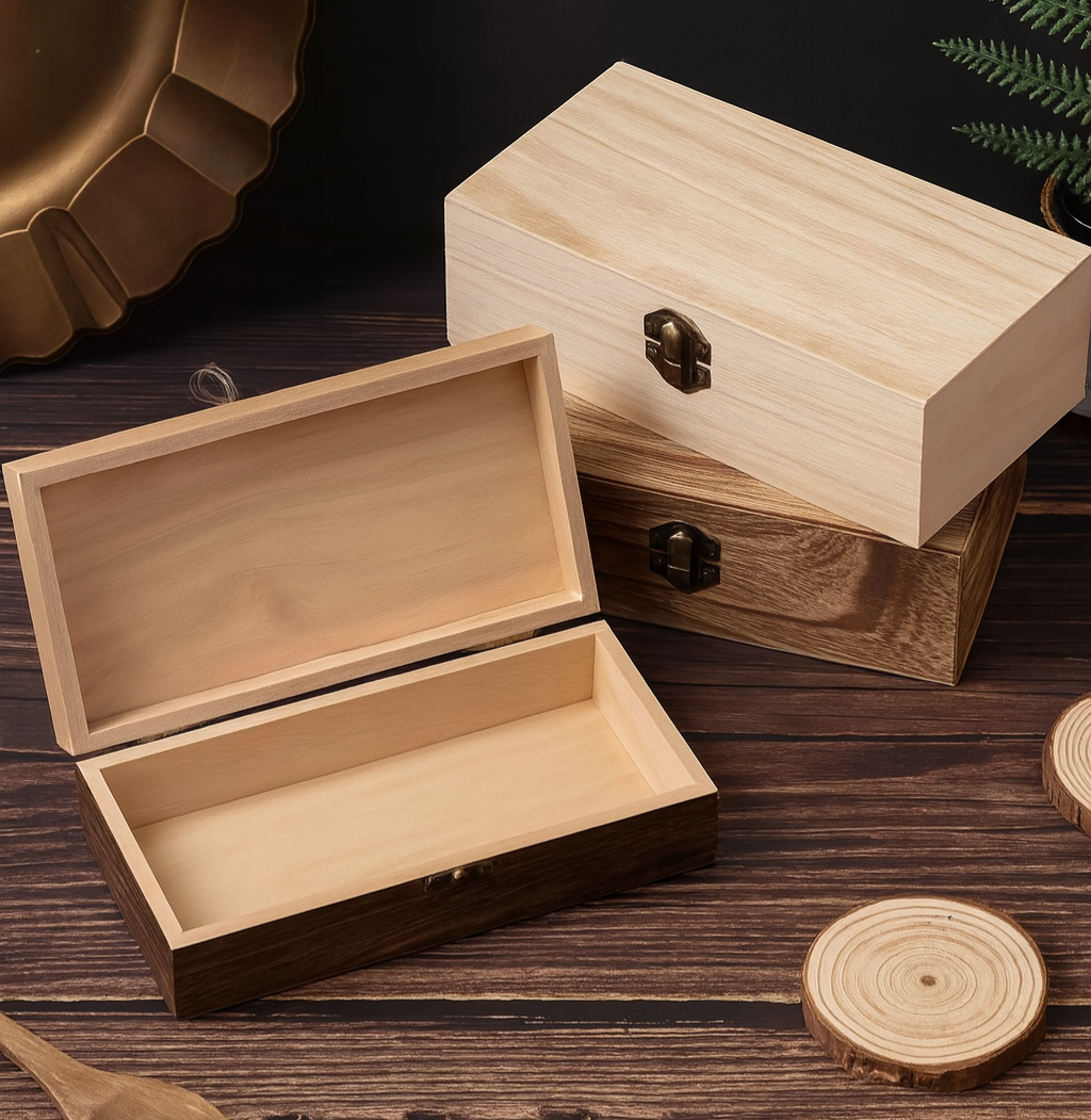 Wood Keepsake Storage Box