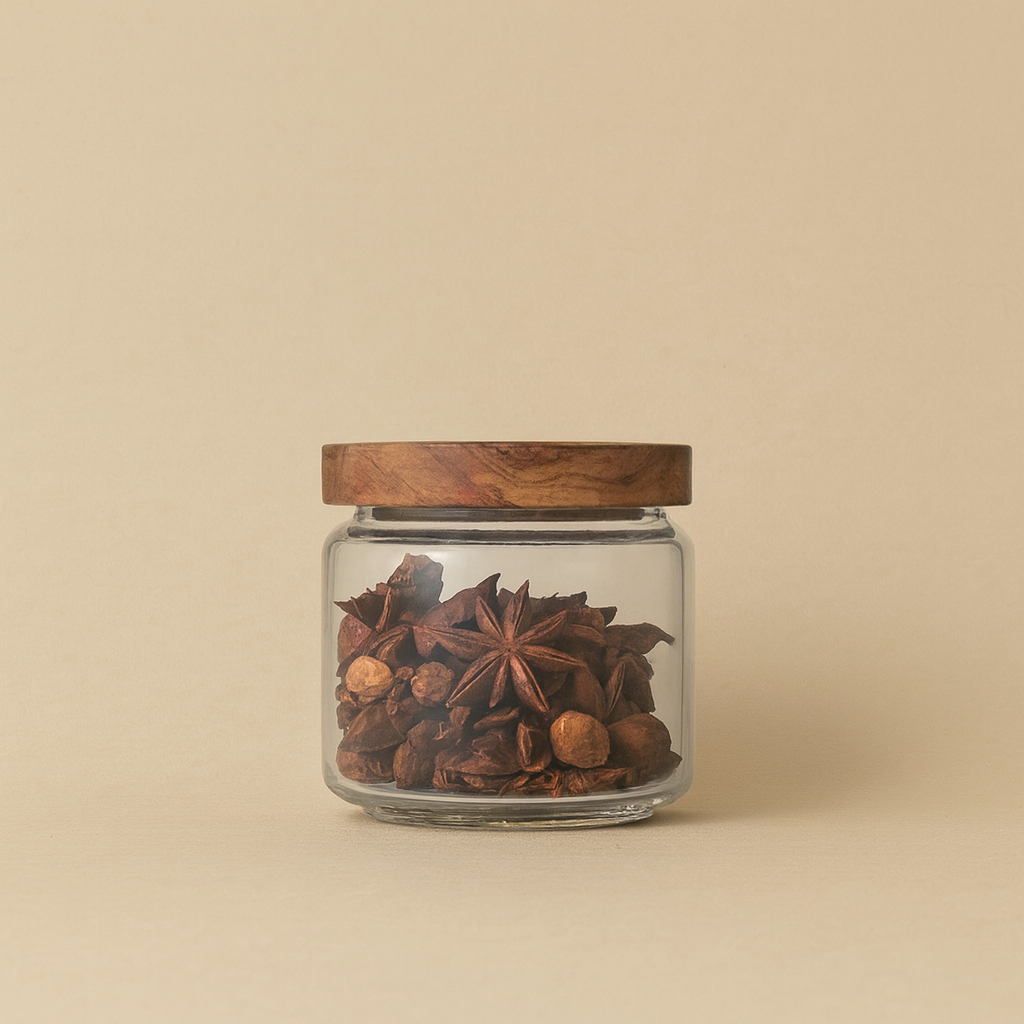 Glass Storage Jar – Wooden Lid
