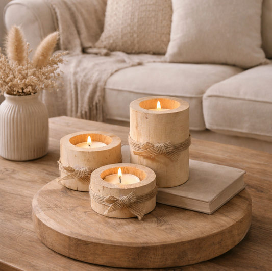 Handcrafted Wooden Tealight Holder