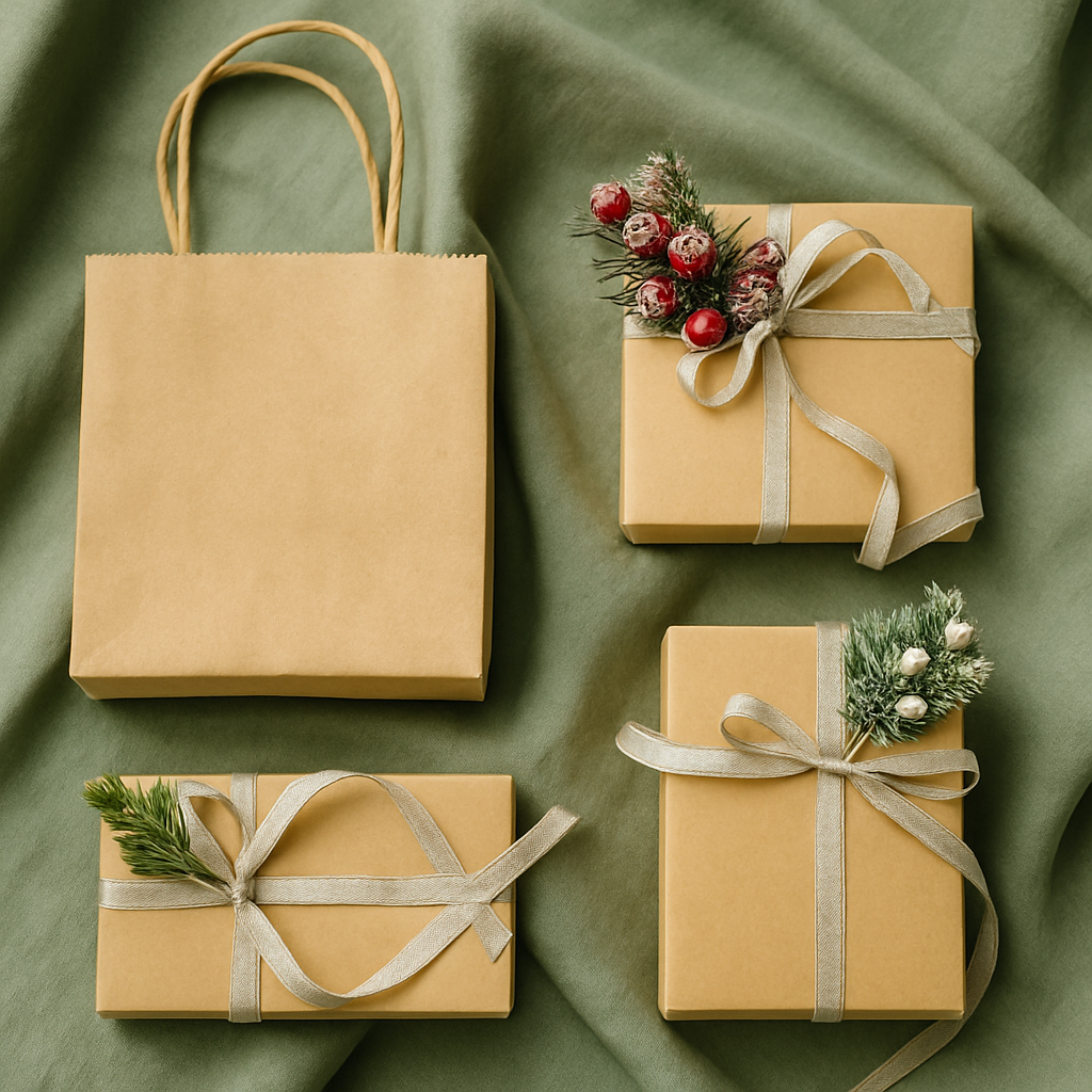 Winter Berry & Pine Mini Stems – 10pcs Set