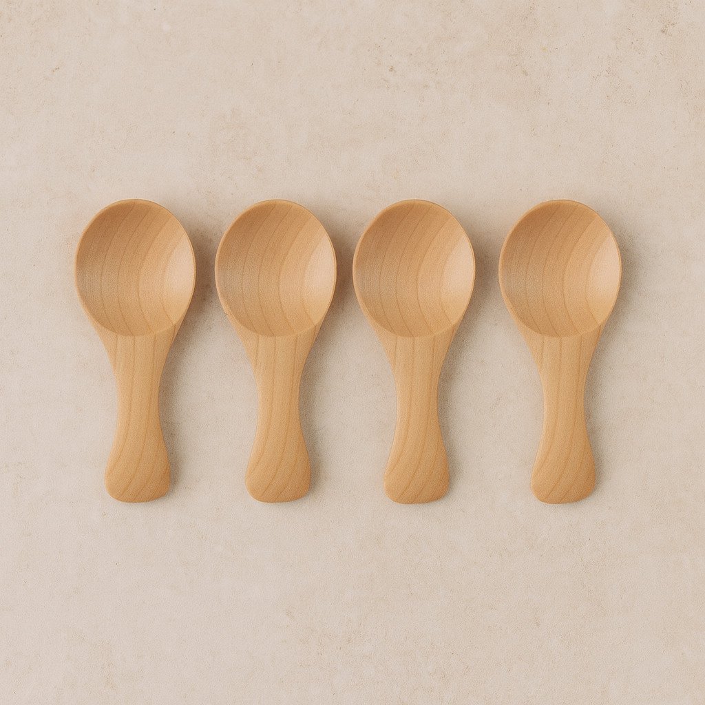 4pcs Mini Wooden Spice Spoons