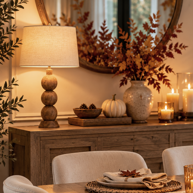 Mango Wood Table Lamp