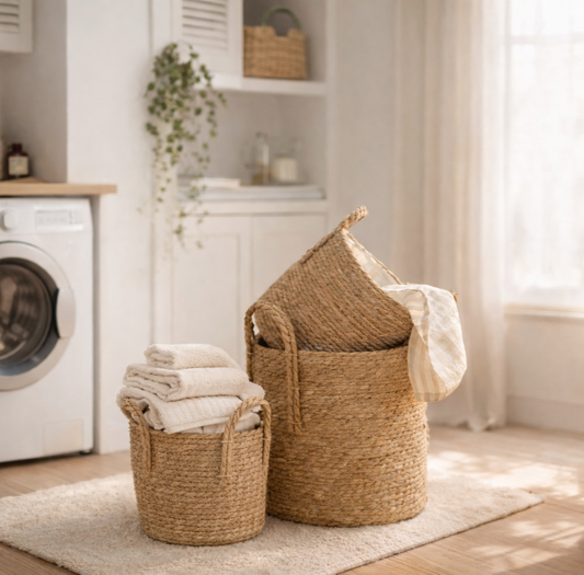 Handwoven Wicker Storage Basket – Natural