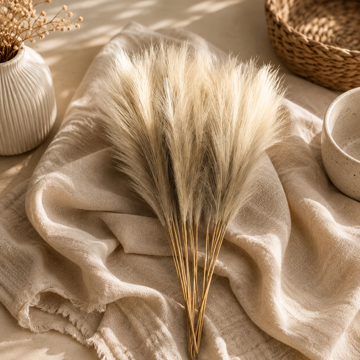 Table Pampas Grass Stems – Set of 6