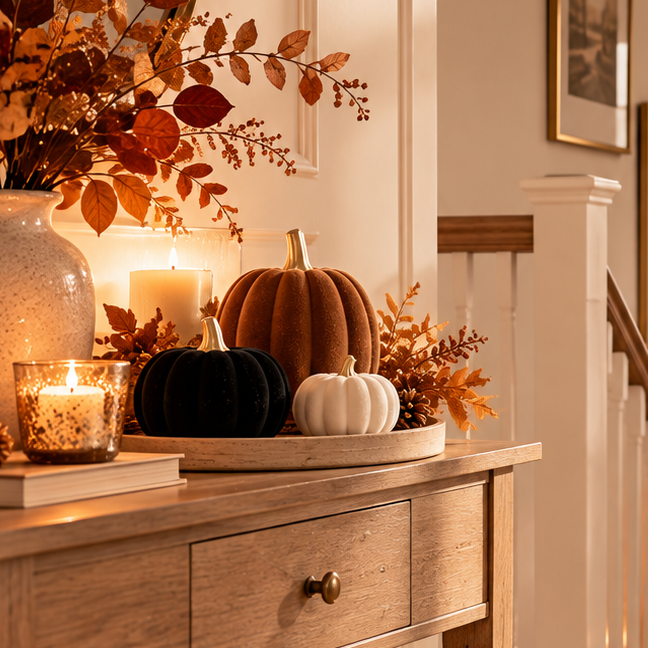 Velvet Decorative Pumpkins