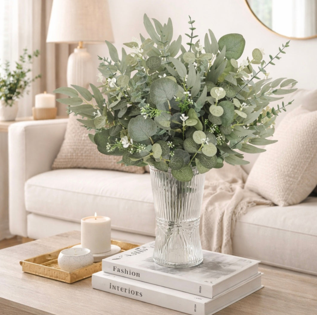 Artificial Eucalyptus Stems – Soft Greenery 20 pcs