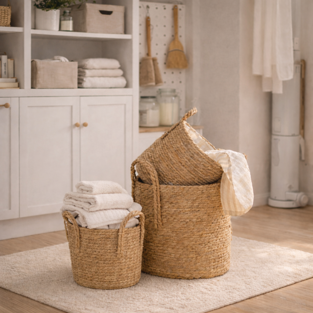 Handwoven Wicker Storage Basket – Natural