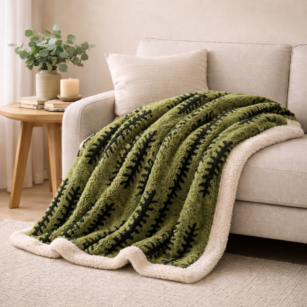 Forest Luxe Flannel Throw Blanket