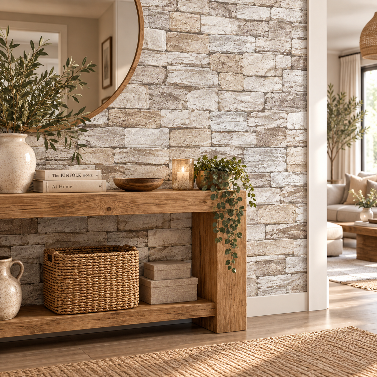 Vintage White 3D Brick Effect Wall Panels