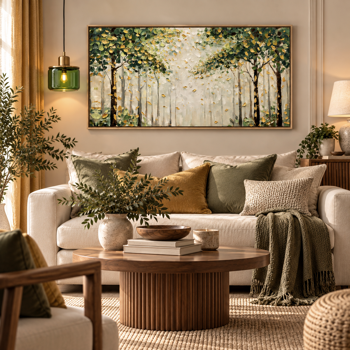 Green Forest Canvas Wall Art