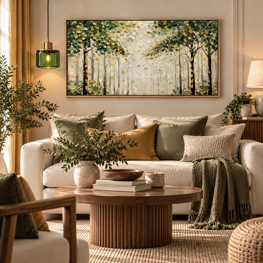 Green Forest Canvas Wall Art