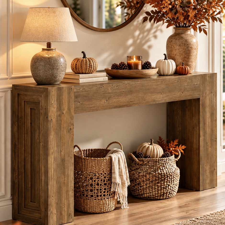 Farmhouse Long Console Table