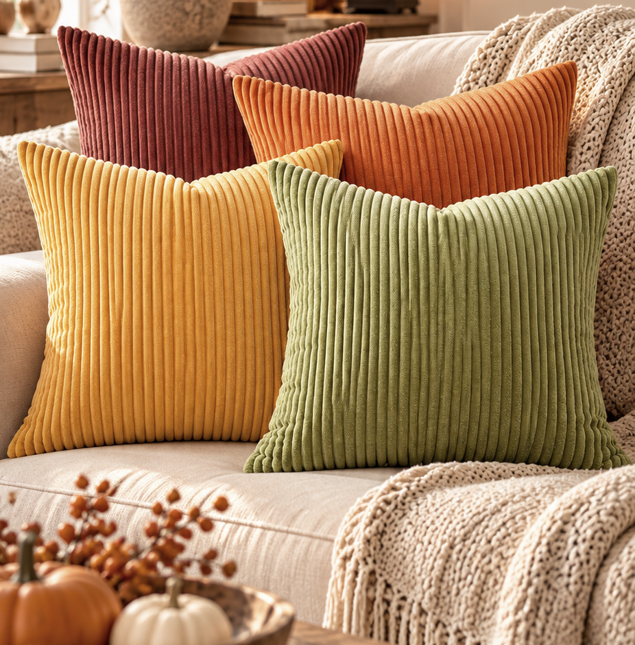 Autumn Corduroy Cushion Covers