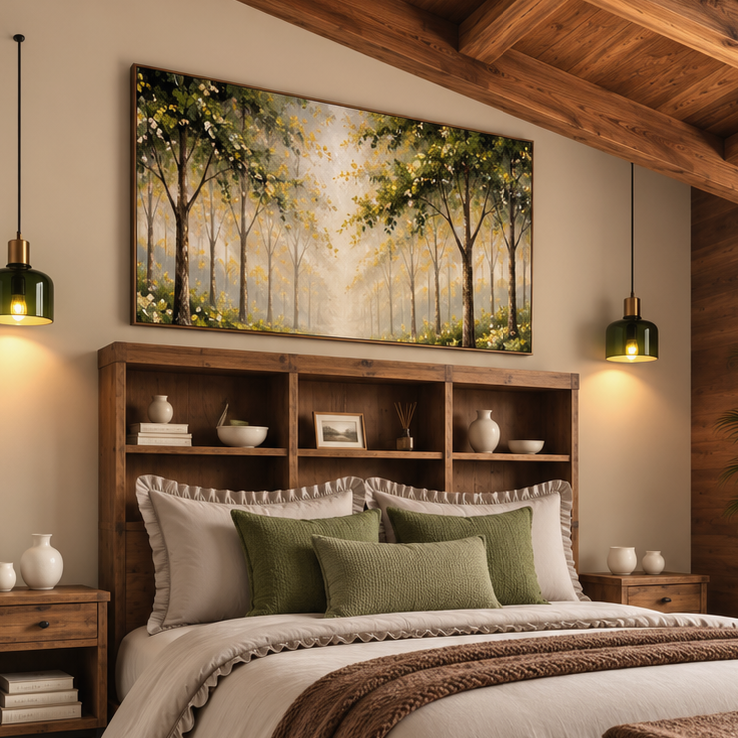 Green Forest Canvas Wall Art