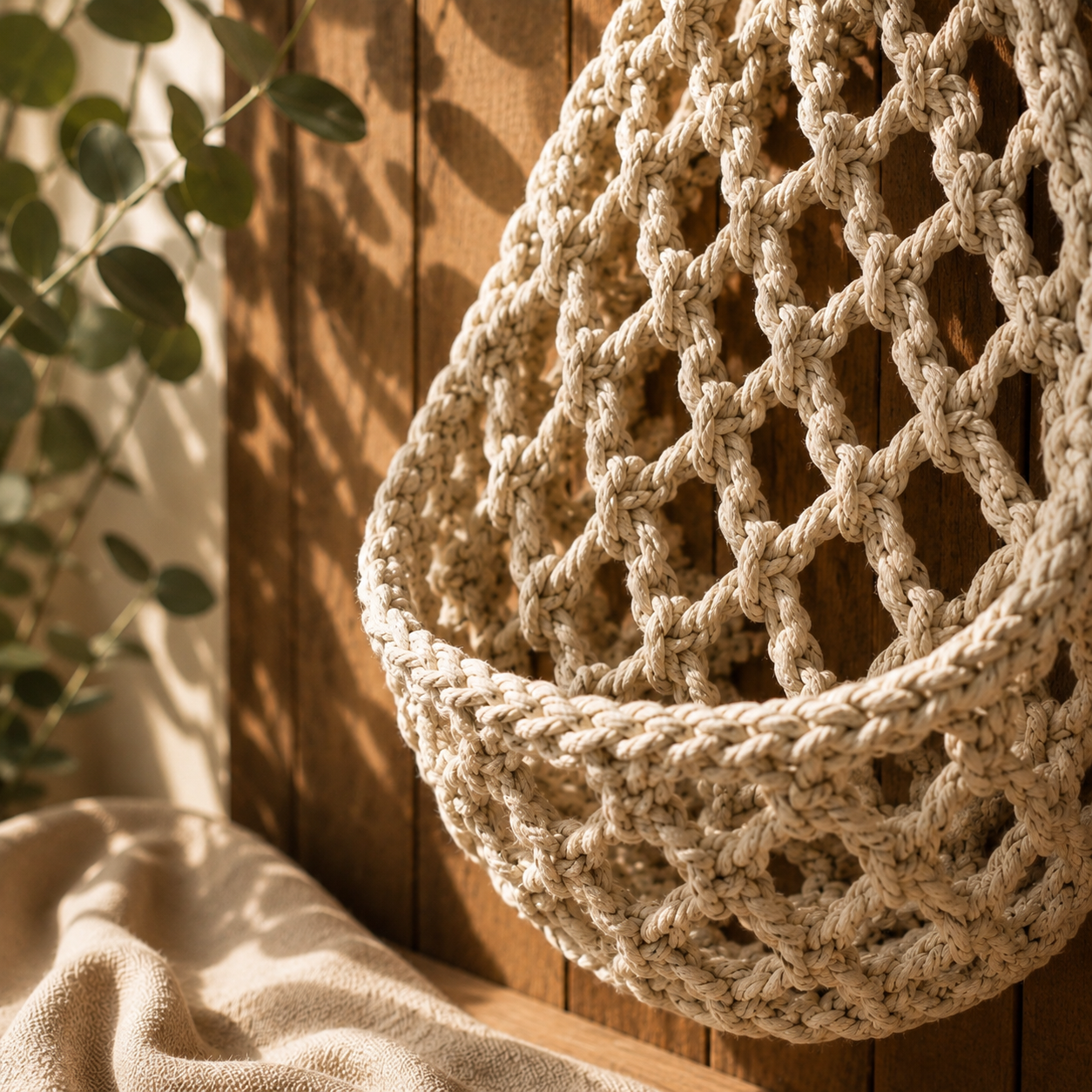Boho Cotton Rope Plant Hanger Basket