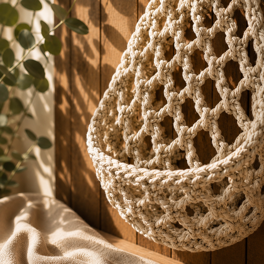 Boho Cotton Rope Plant Hanger Basket