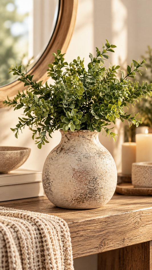 Rustic Ceramic Flower Vase