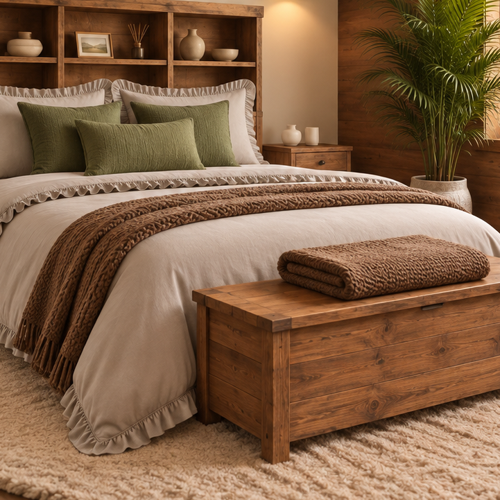 Brown Fleece Throw Blanket